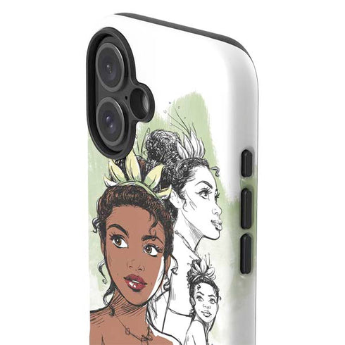 Disney Princess Tiana Sketch iPhone 16 Impact Case